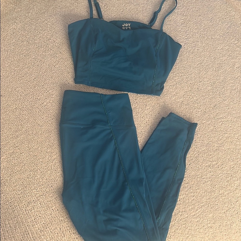 Joy Lab Blue Two-Piece Activewear Set